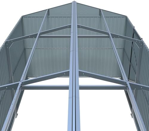 10x20FT Heavy Duty Metal Garage Storage Shed Carport with Vents