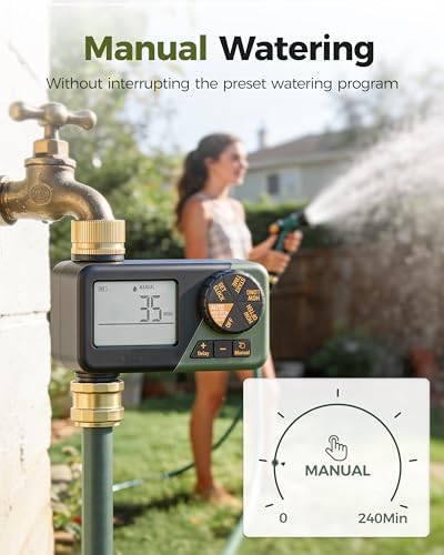 Diivoo Brass Hose Timer, Programmable Garden Timers for Watering