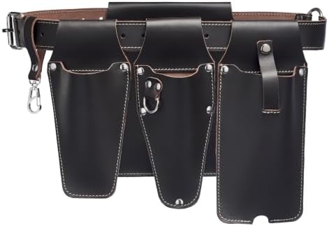 Leather Florist | Gardener Tool Belt | Utility Belt (Dark Brown Glossy)