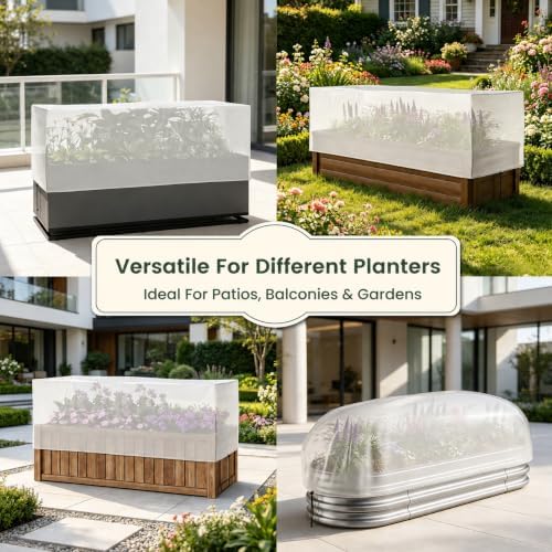 2-Pack Winter Plant Covers Freeze Protection (for 6x3FT Raised Bed)