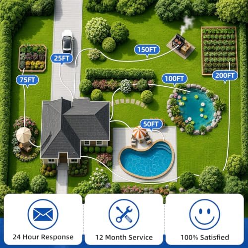 SPECILITE 175ft 304 Stainless Steel Metal Garden Hose with Blue Nozzle