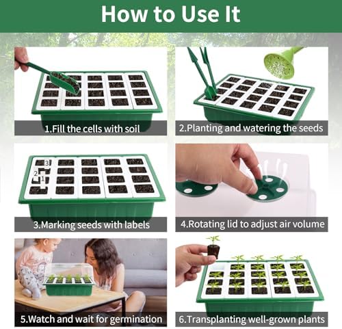 Sondiko Seed Starter Tray with Soft Silicone Cells, 80-Cell Starter Kit