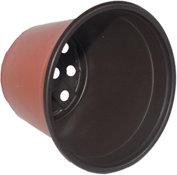 100 Pcs 6" Plastic Seedlings Plants Nursery Pots with 100 Pcs Waterproof Plastic T-Type Plant Tags and 2Pcs/Set Transplanting Digging Mini Tools