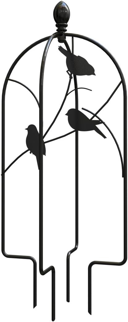Panacea 84492 24" H Perching Birds Pot Trellis Topper