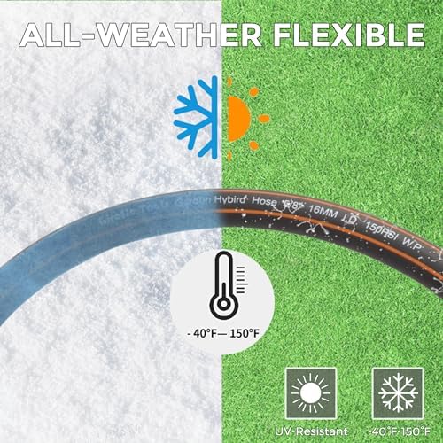 Giraffe Tools Garden Hose 5/8", 100ft with Shut off Valve
