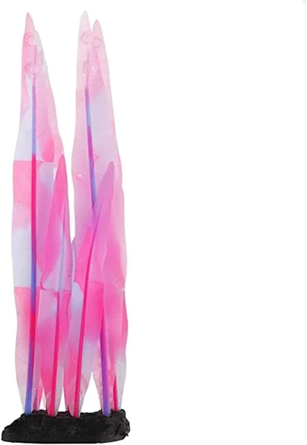 1Pcs Aquarium Decoration Pink Plants Simulation Artificial Water Grass Plastic Fish Tank Decor Plant Soft Silicone Glowing Kelp Ornament Aquarium Accessories,Pink,7.08in