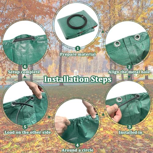 Gute 3Pcs 80 Gallon Reusable Yard Waste Bags,Heavy Duty Garden Debris Bags