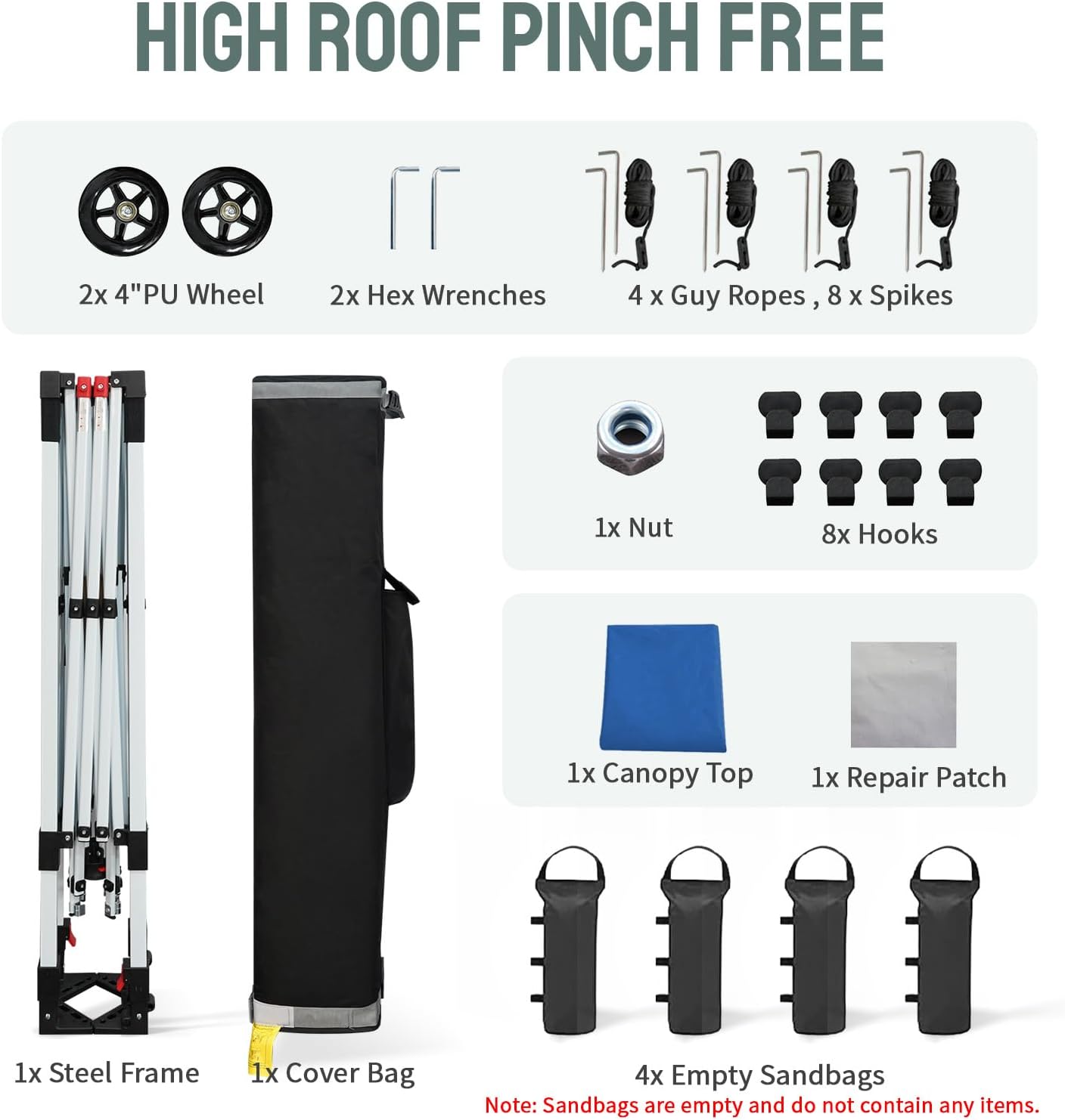 CROWN SHADES 10x10 Heavy Duty Canopy - Premium Pop Up Canopy Tent - Extra Sun Shade Protection with 400D Strength Oxford Fabric - Great for Trade Shows, Events, Tailgates & Commercial Use, Blue