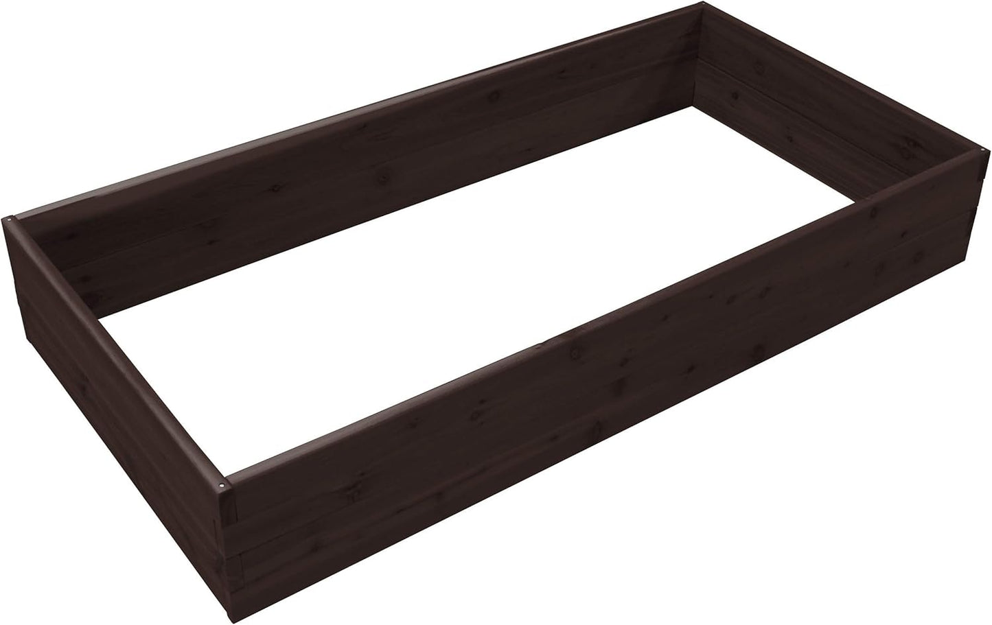 Red Cedar Wood Raised Vegetable Garden Bed - Amish Made in USA (11" Double Raised Bed, Walnut Stain)