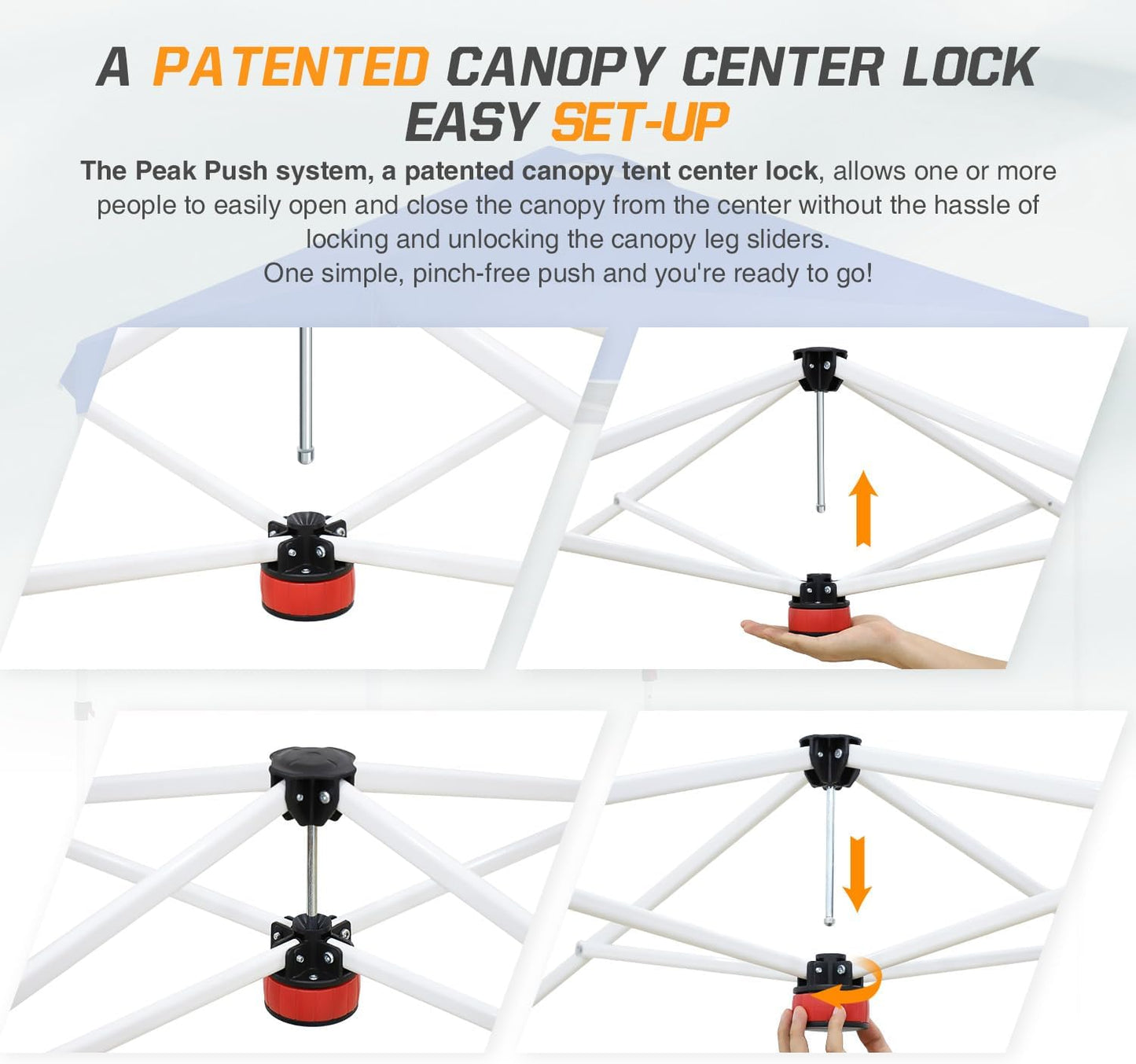 EAGLE PEAK Pop Up Canopy Tent with Wheeled Carry Bag, 8 Stakes, 4 Ropes, Easy Set Up Tent Canopy, 6.6x6.6 ft, Pink