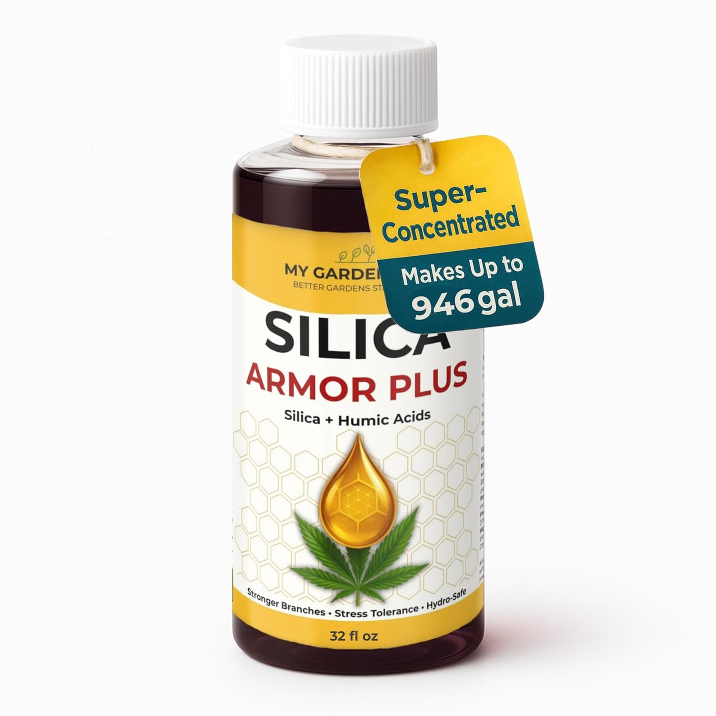 Silica for Plants with Humic Acids β Hydroponic Nutrients & Bloom Fertilizer β Stronger Branches, Stress Tolerance & Big Bloom Growth β Hydroponic Plant Food for Indoor & Outdoor Growers (32 oz)