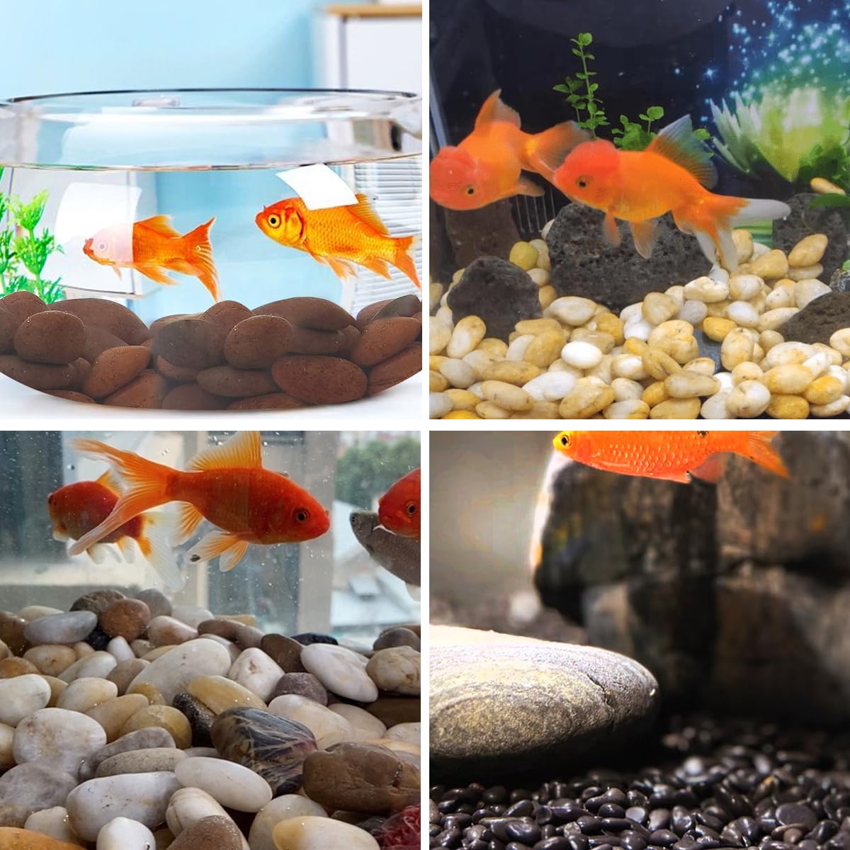 20lbs Red River Rocks for Landscaping, 2-3 Inch Natural Pebbles for Indoor Plants, High Polished Decorative Stones Vase Filler Fish Tank Aquariums Garden