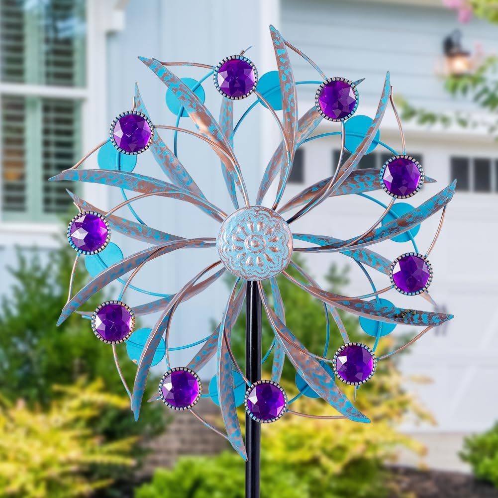 Wind Spinners Outdoor, 59" H*13" W Metal Windmill for Yard Patio Decorations, Kinetic Wind Sculpture Dual Direction for Lawn Ornaments