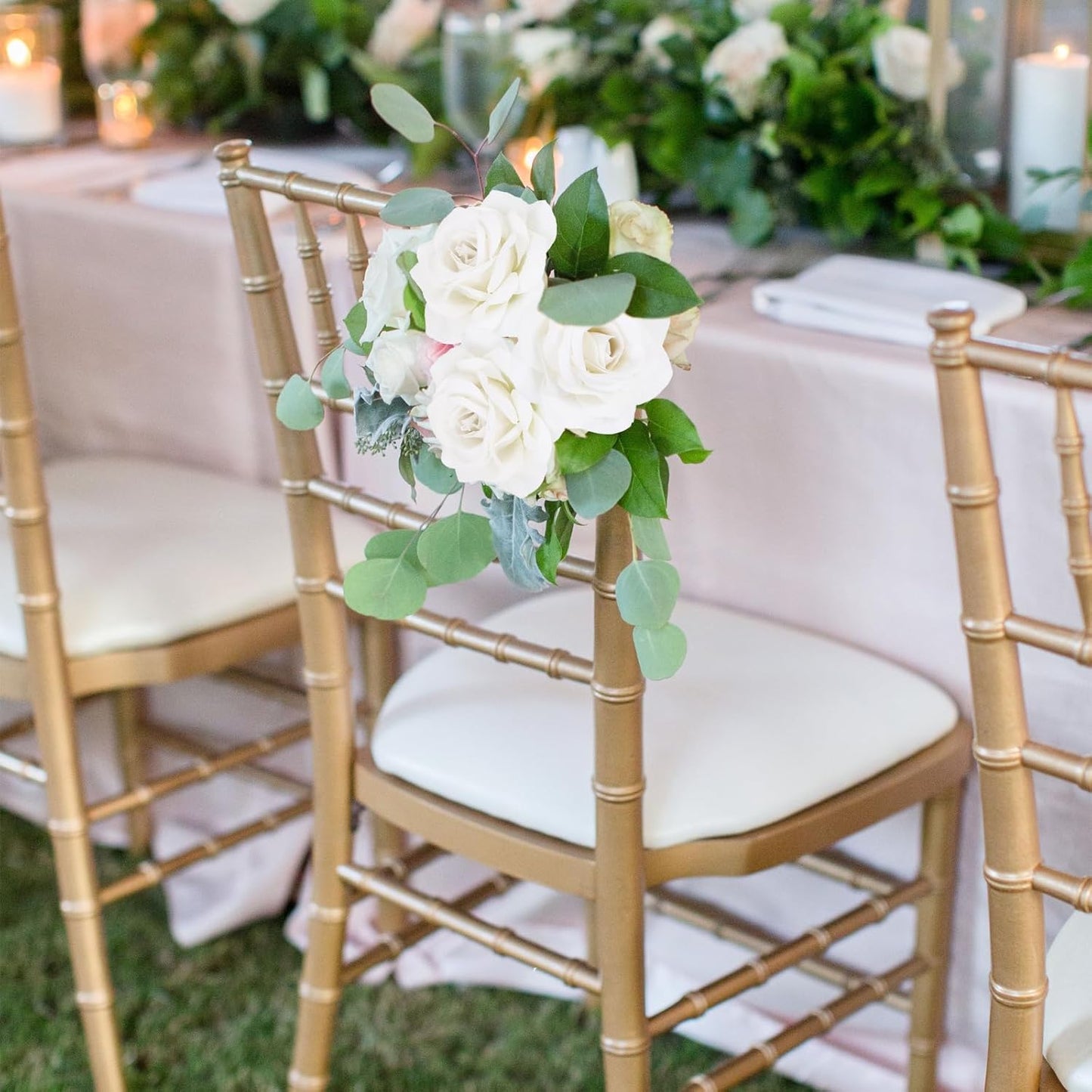 White Roses Artificial Flowers 25pcs Velvet Silk Rose Flowers Heads Fake Rose Flower Head with Stem for DIY Wedding Home Party Baby Shower Decor(White)