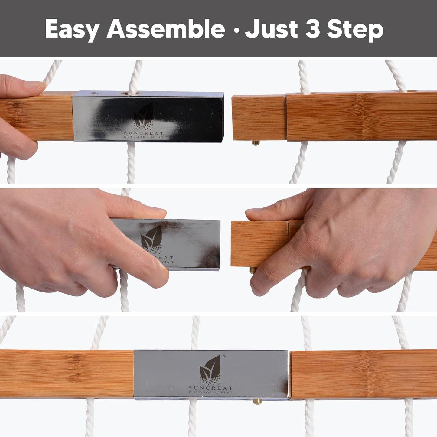 SUNCREAT Hammocks Portable Double Outdoor Hammock, 450lbs Capacity, Quick Dry 2 Person Hammock with Carrying Bag, Dark Gray