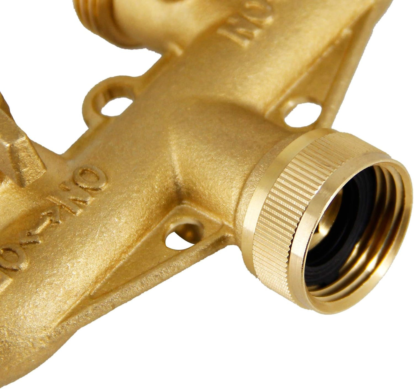 4 Way Brass Hose Splitter, 3/4" Heavy-Duty Brass Garden Hose Splitter, Garden Hose Adapter Connector