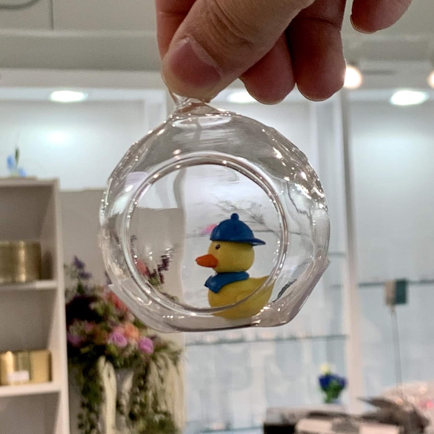 WGV Hanging Terrarium Globe, Width 2.25", Height 2.75", DIY Air Succulent Planter, Clear Glass Vase Orb with Flat Bottom, Candle Holder for Windowsill Outdoor Garden Decor, 24 Pieces Bulk