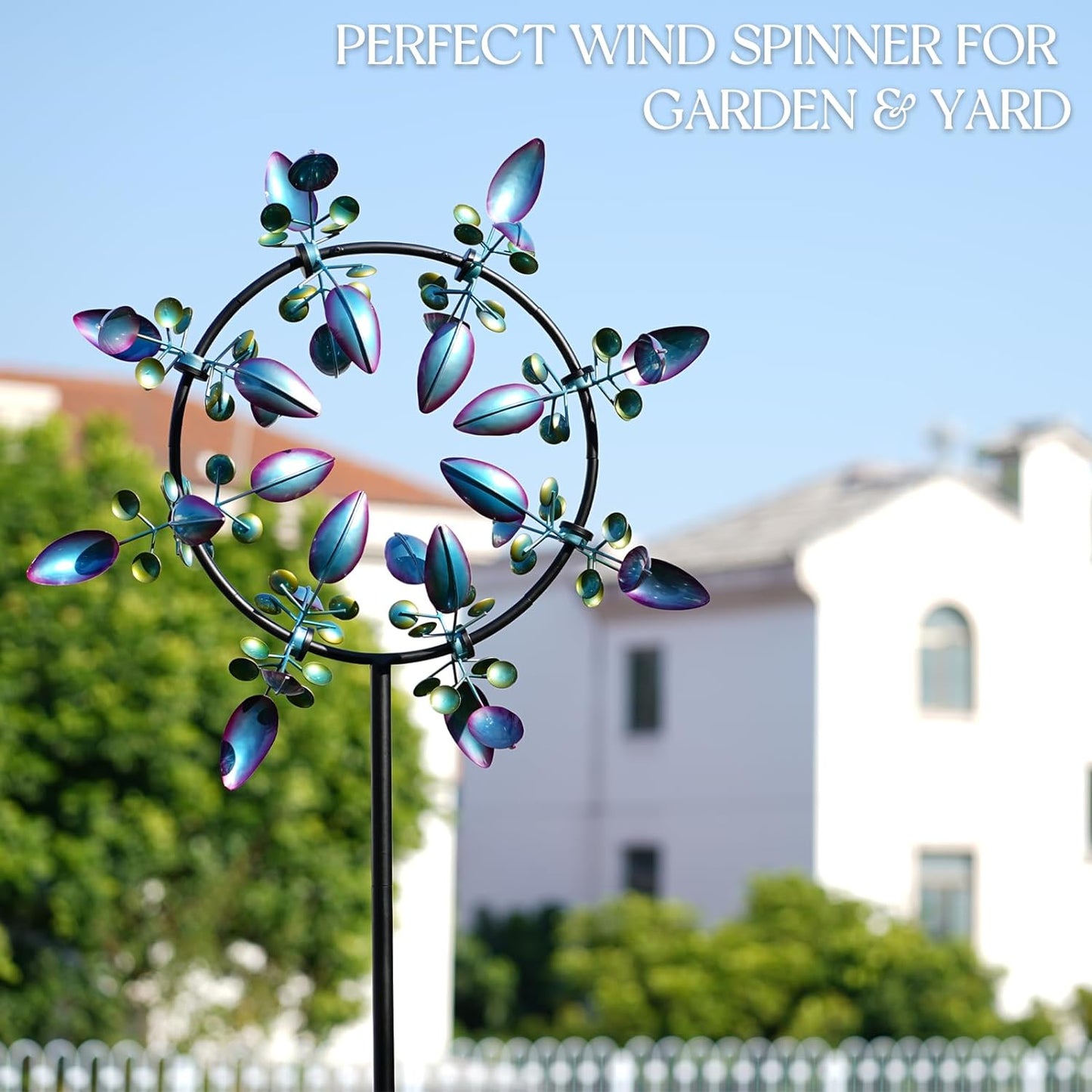 Large Wind Spinners Outdoor, Kinetic Metal Wind Spinners for Yard and Garden, Gift for Family or Friends(30'' H x 87'' H)