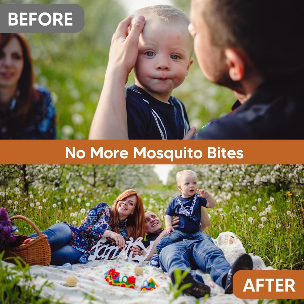 Mosquito Repellent Outdoor Patio, Mosquito Repellents Indoors, Natural Mosquito Repellent Balls, Mosquitoes Repellant for Yard/Camping, Mosquito Deterrent,120 ft² and 60-90 Days-12P