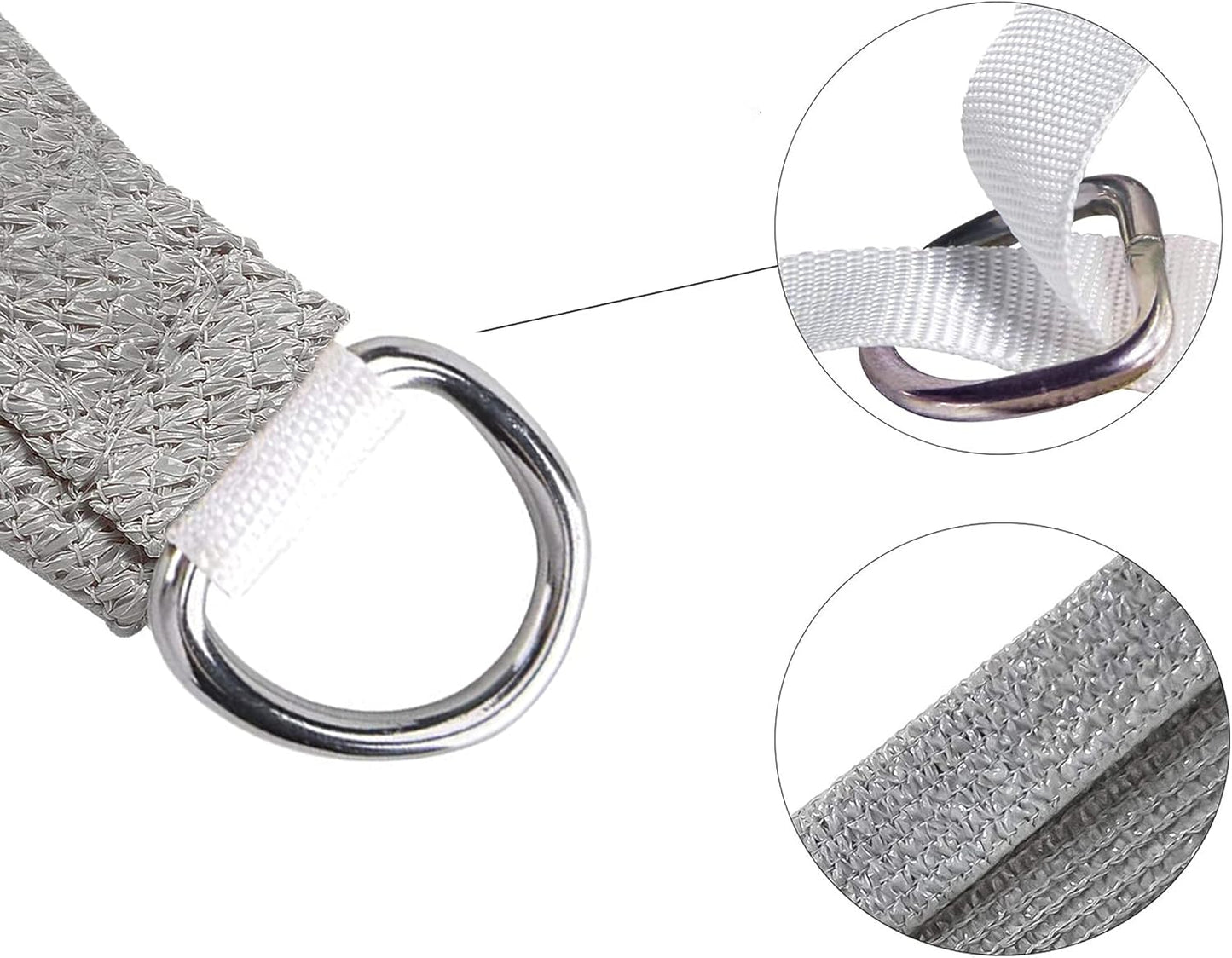 12' x 23' Gray Rectangle Sun Shade Sail SSP1212 Canopy Durable Fabric UV Block Awning,We Make Custom Orders