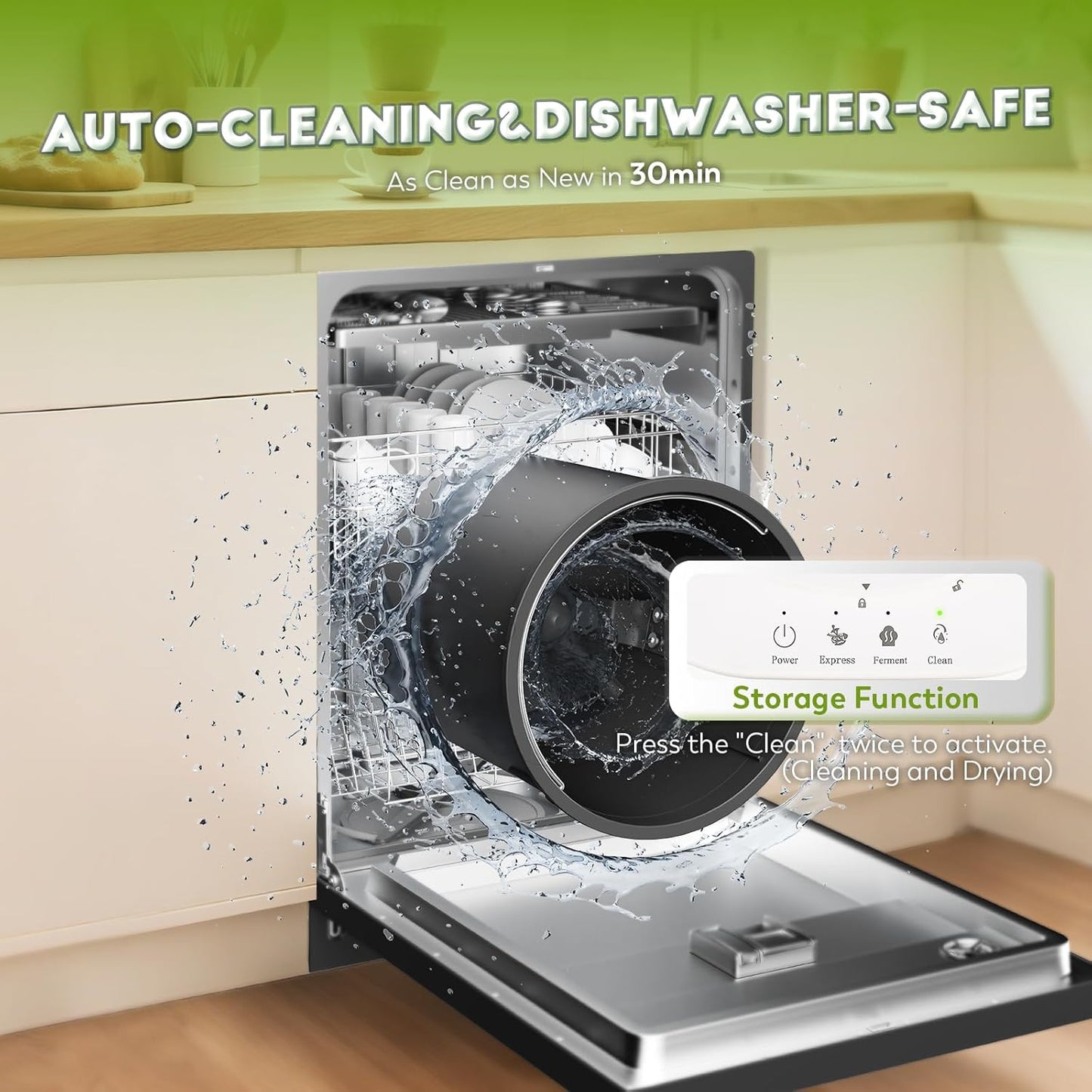 Electric Composter for Kitchen,4.2L Smart Compost Bin with 2 Carbon Filters,Quick Composting Machine Turn Food Waste to Fertilizer,Odorless/Auto-Cleaning/Outdoor&Indoor Countertop Food Waste Compost