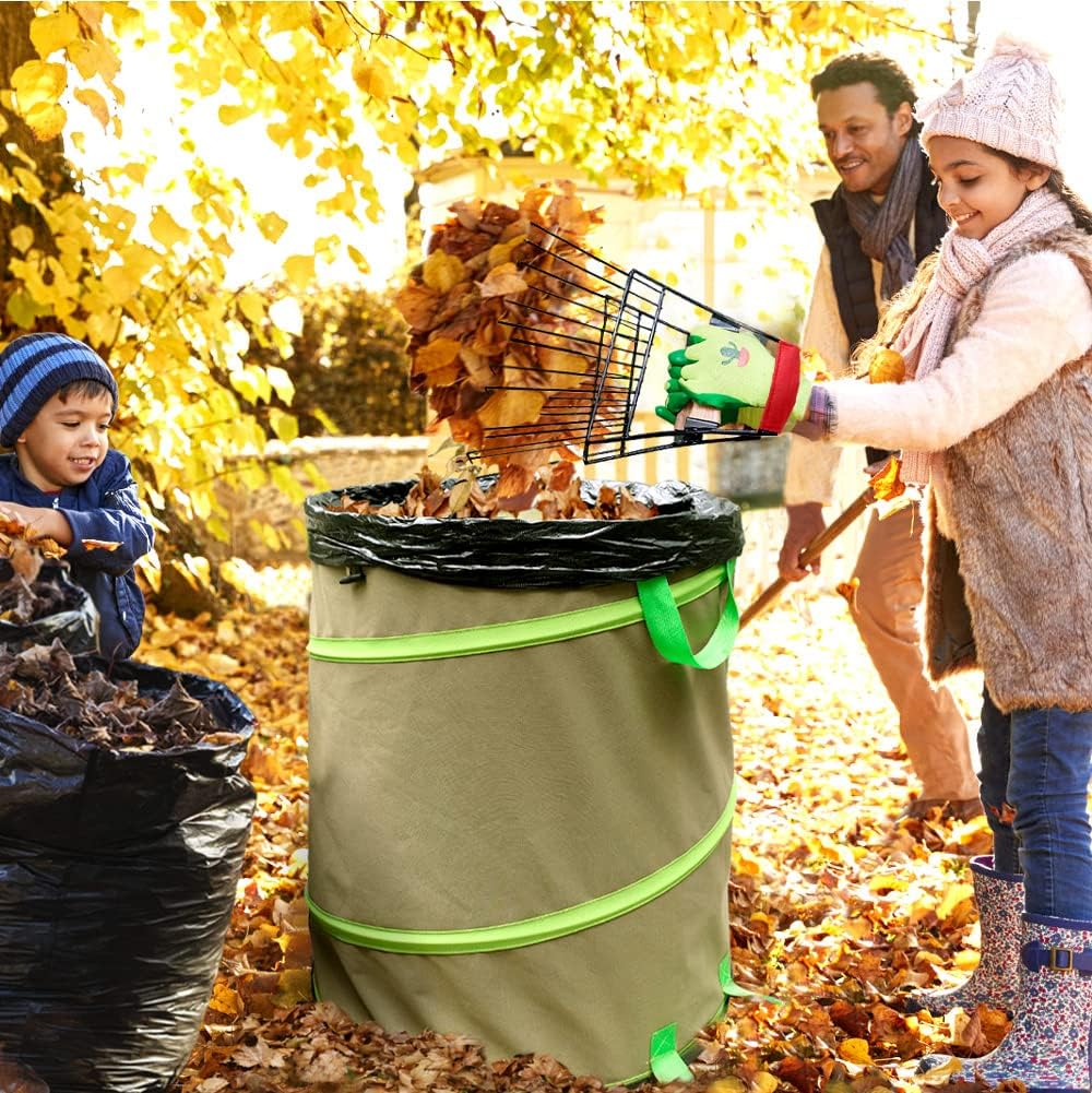 Colwelt Steel Leaf Scoops and Claws, Rugged Leaf Scoop for Lawn and Garden Cleanup, Large Sized Leaf Grabber for Larger Pickup Capabilities(Steel, not Plastic)