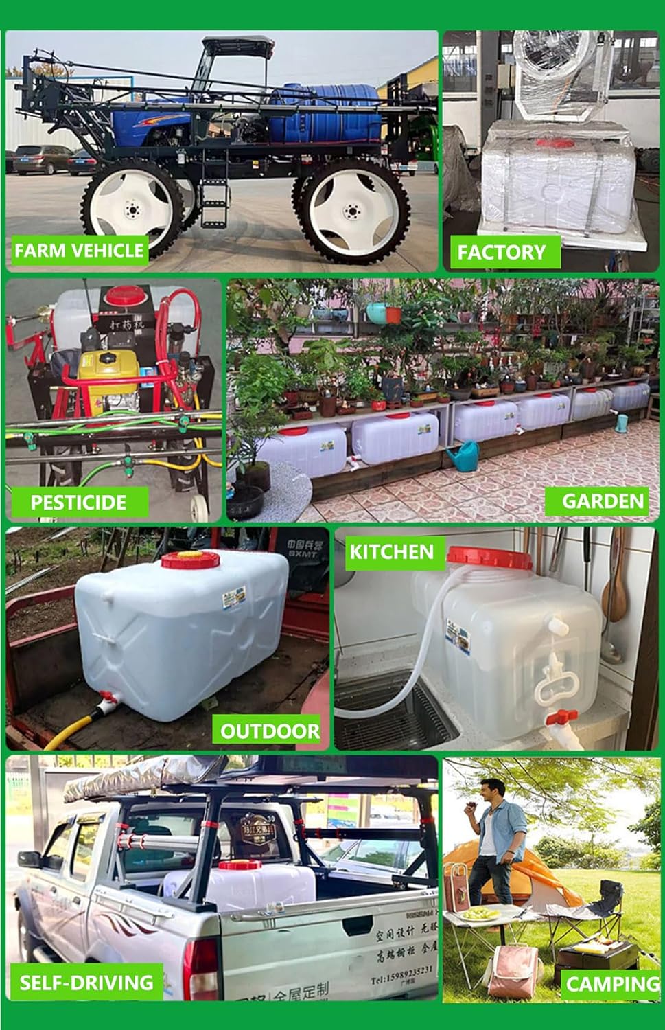 Water Storage Tank for Camping, Plastic Water Containers with Spigot for Emergency Water Storage Household Outdoor Camping Hiking Self-Driving Tour(Size:30L)