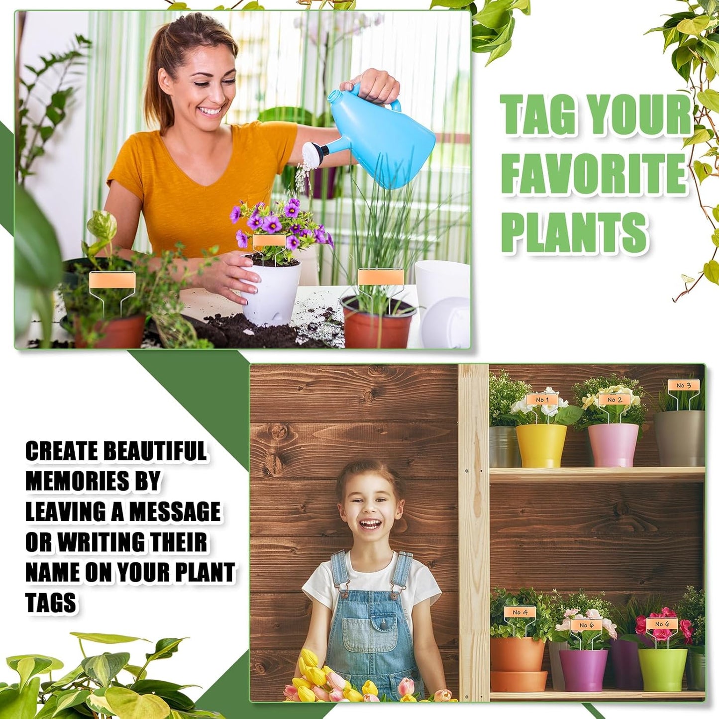 Moxweyeni 60 Pcs Metal Garden Tags Plant Labels for Garden Waterproof Plant Markers with 2 Permanent Pen Planting Nursery Garden Tags Reusable Garden Labels Stake for Plants (Copper Color,4 Inch)