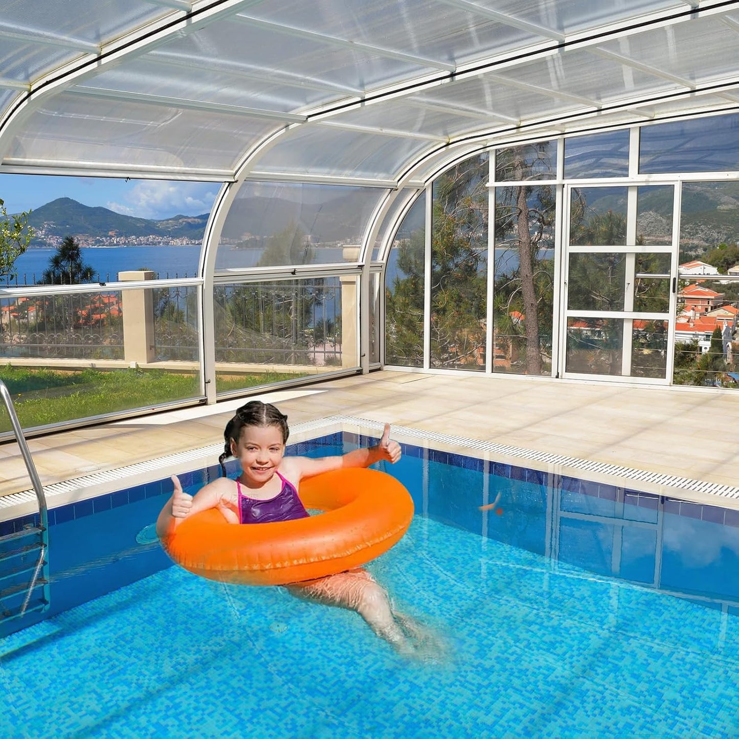 12 Pcs Polycarbonate Greenhouse Panels Waterproof UV Protected Polycarbonate Double Layer Polycarbonate Panels Sheet Corrugated Plastic for Greenhouse, Outdoor, Plant Stand Roof(4' x 2' x 0.24'')