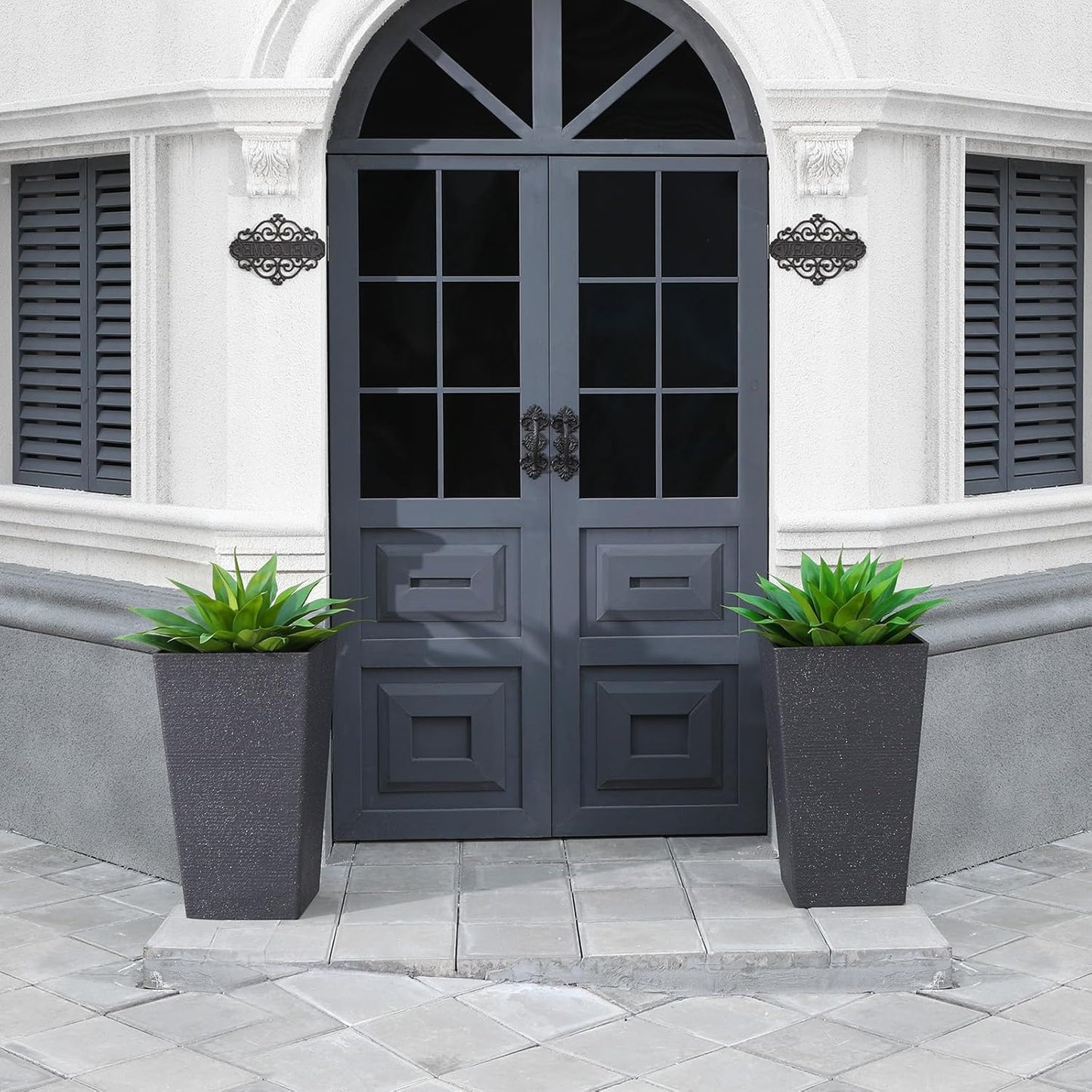 Artificial Plants Fake Agave Succulent Plant 28 Inch Big Size Faux Succulents Stems for Indoor Outdoor Realistic & Natural Home Decor Plants for Office Housewarming 2 Pack