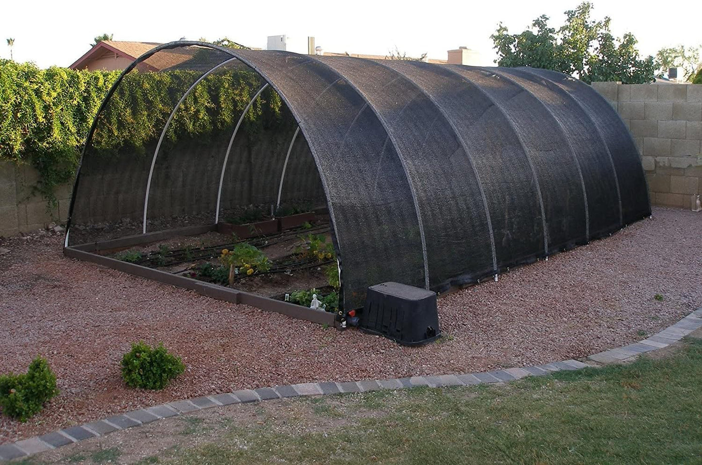 Agfabric 70% Shade Cloth 10X 10ft Sun Shade Fabric Sunblock Shade Cloth with Grommets for Garden Patio, Black