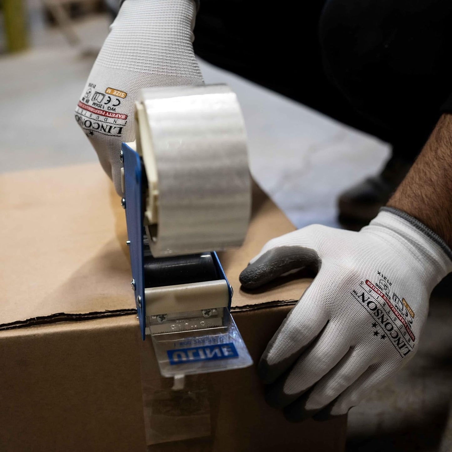 linconson 12 Pack Safety Performance Series Construction Mechanics Wrinkle Latex Work Gloves