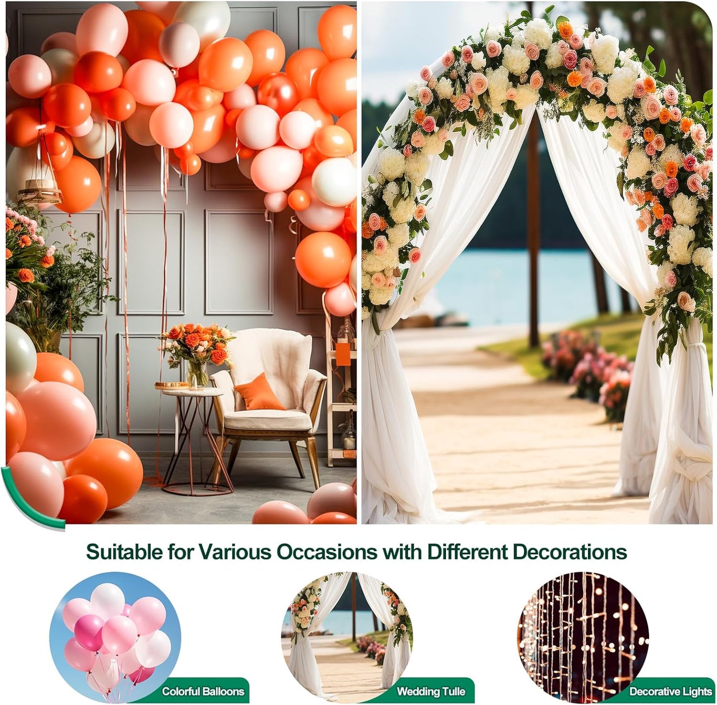 Metal Garden Arch 7.8ft High X 4.5ft Wide Garden Arbor for Various Climbing Plant Outdoor Garden Lawn Backyard Wedding Arch Party Decoration Archway