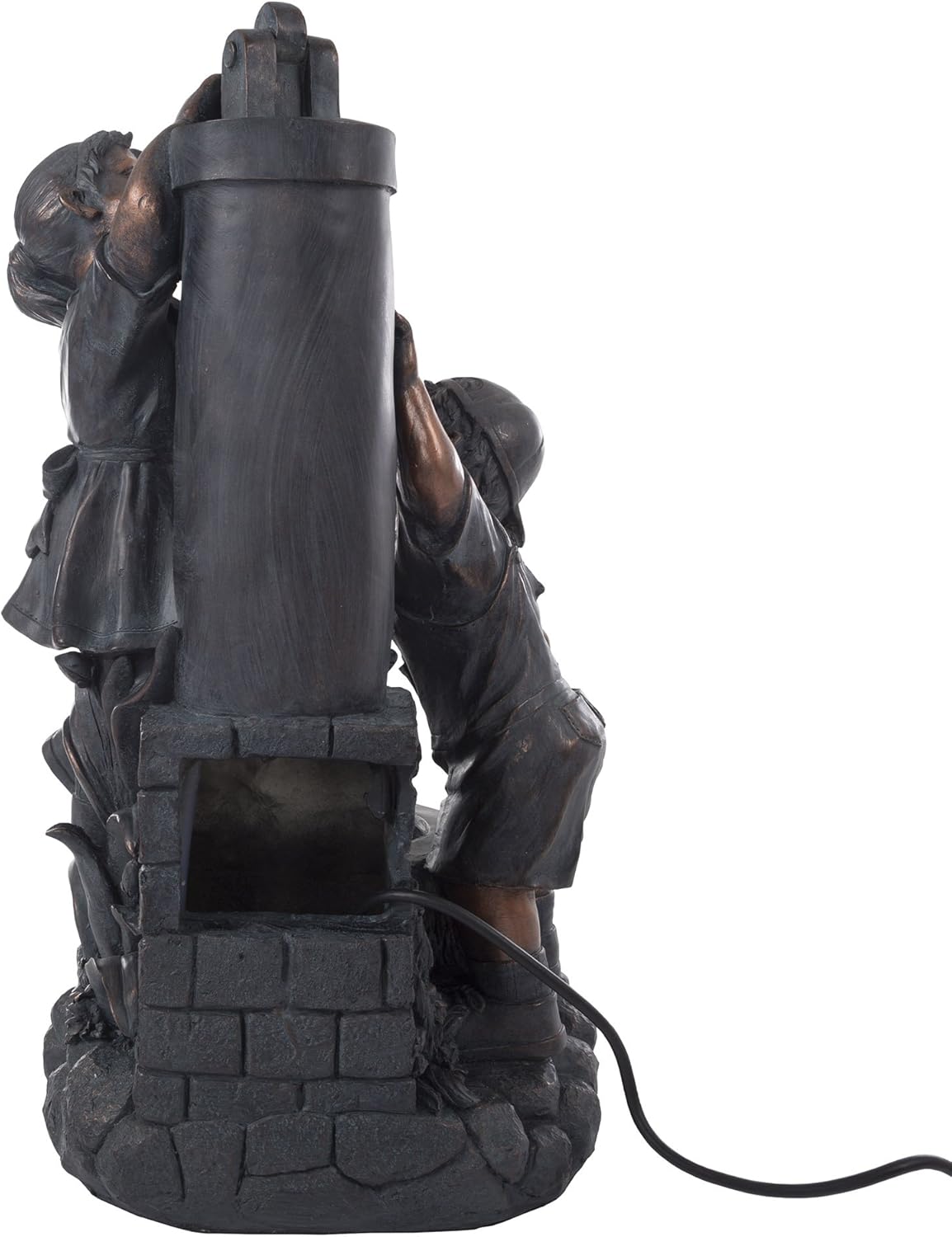 Go Yard Boy and Girl Water Outdoor Fountain