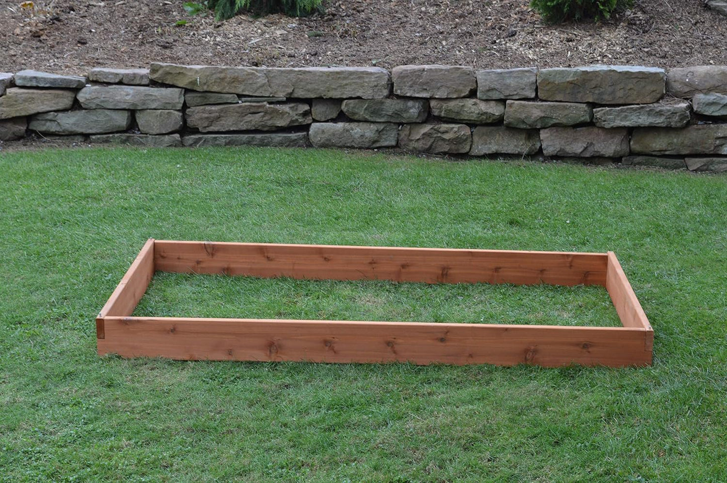 Red Cedar Wood Raised Vegetable Garden Bed - Amish Made in USA (5.5" Raised Bed, Cedar Stain)