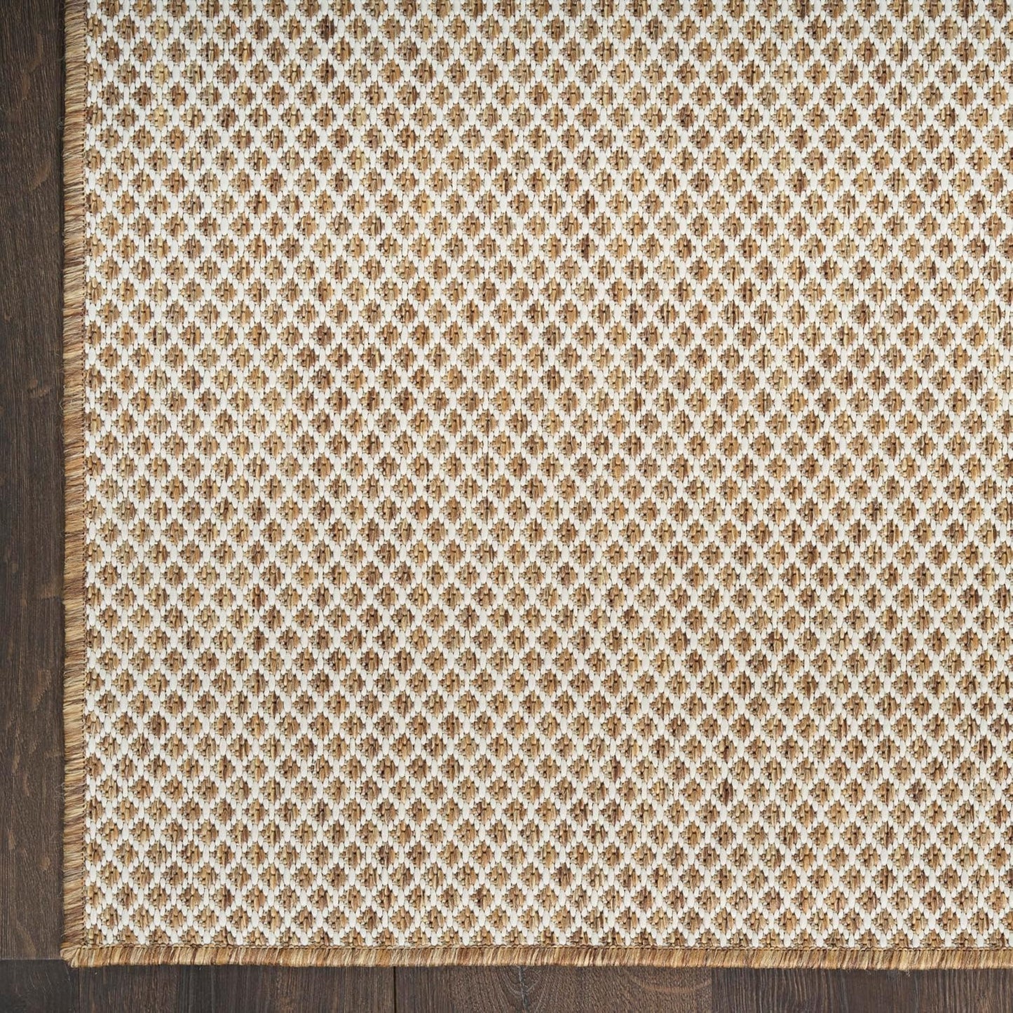 Nourison Home Courtyard Jute Ivory 6' x 9' Area Rug - Easy Clean, Non Shedding, Bedroom, Living Room, Dining Room, Kitchen
