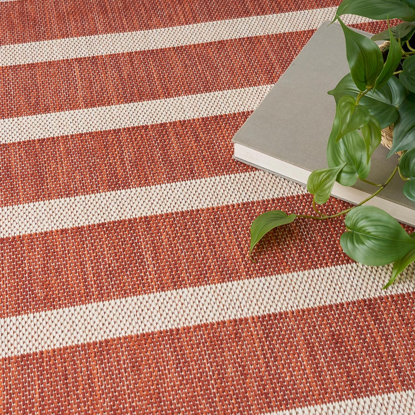 Nourison Home Positano 5' x 7' Fabric Terracotta Area Rug