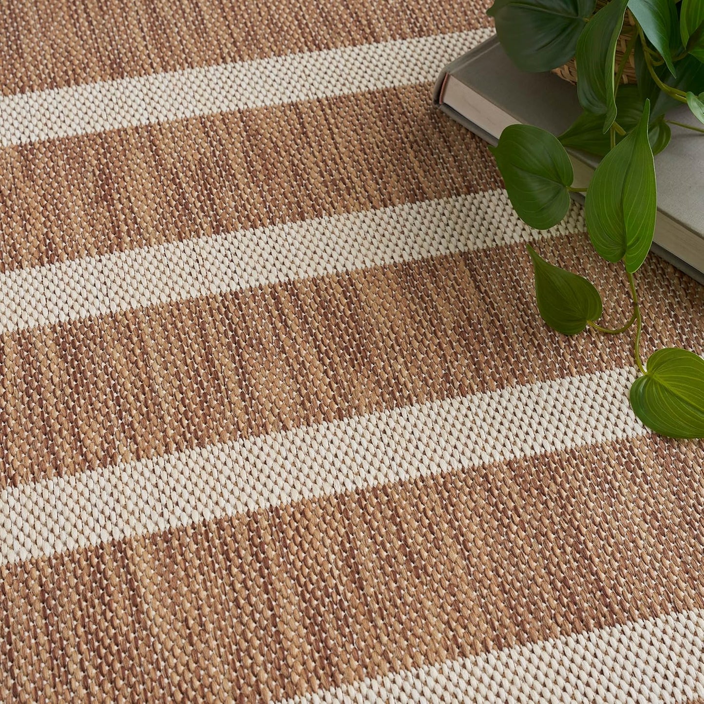 Nourison Home Positano 4' x 6' Fabric Jute Ivory Area Rug