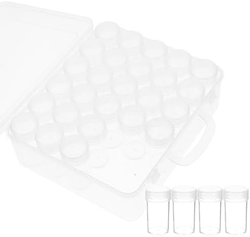 30 Compartment Plant Seed Organizer Case, Plastic Storage Box with Handle
