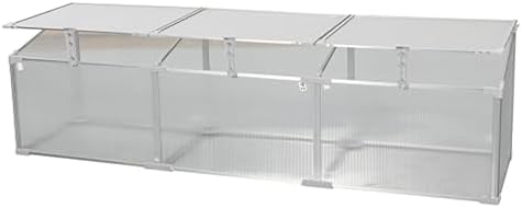Polycarbonate Greenhouse for Outdoors, Mini Cold Frame Plant Shelter, with Openable Roof, Sturdy Aluminum Frame, Translucent Panels for Balcony, Patio, Garden Herbs