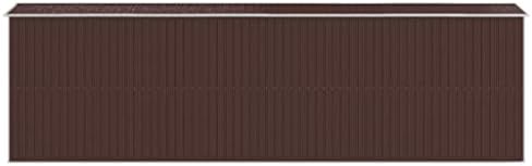 Gecheer Large Garden Shed, Galvanized Steel Outdoor Storage Shed with Ventilated Design, Ample Storage Space for Backyard, Patio, and Pool Equipment