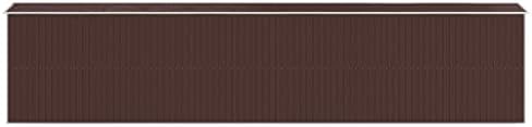 Large Metal Garden Shed, Outdoor Storage House for Tools and Equipment, Galvanized Steel Utility Shed for Backyard, Garage, Lawn and Patio, Dark Brown