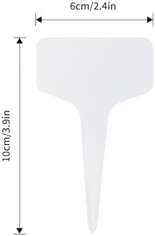 KINGLAKE 100 Pcs 6 x10cm Plastic Plant T-Type Tags Nursery Garden Labels
