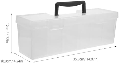 Portable Plastic Seed Organizer Box with Handle and 6 Dividers
