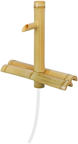 Bamboo Water Fountain Without Pump,Water Fountain Outdoor Indoor,Zen Garden Decor for Desk Patio Yard,12 Inch