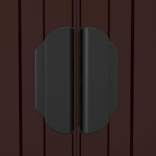 Outdoor Garden Shed 75.6x75.6x87.8 Inch, Galvanized Steel Storage House for Backyard Tools, Lawn Equipment, Dark Brown Metal Shed