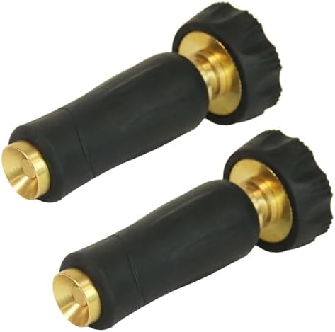 Chapin 6-9476: High Pressure 3.5-inch Brass Twist Hose Nozzle, Heavy-Duty Adjustable Garden Hose Nozzle, Gardening, Watering and Irrigation, Outdoor Cleaning, Set of 2