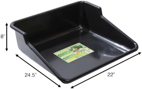 Tierra Garden Tidy Tray, Durable One Piece Potting Tray for Mixing, Growing and Potting, 24.5”x22”x8” (Black)