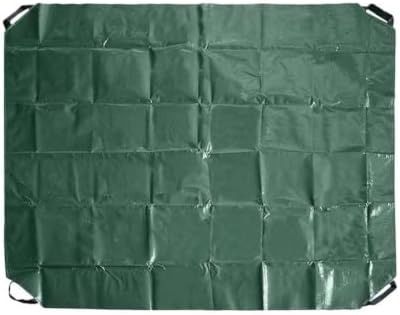 Sturdy PE Leaf Collection Mat Waterproof Garden Debris Tarp with Handles for Yard Cleanup 1.98m Large Green(1.98x1.98m)