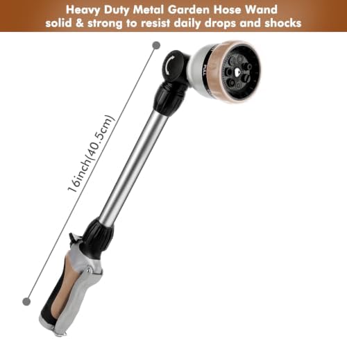 RESTMO Heavy Duty Metal Hose Wand, Watering Wand for Garden Hose